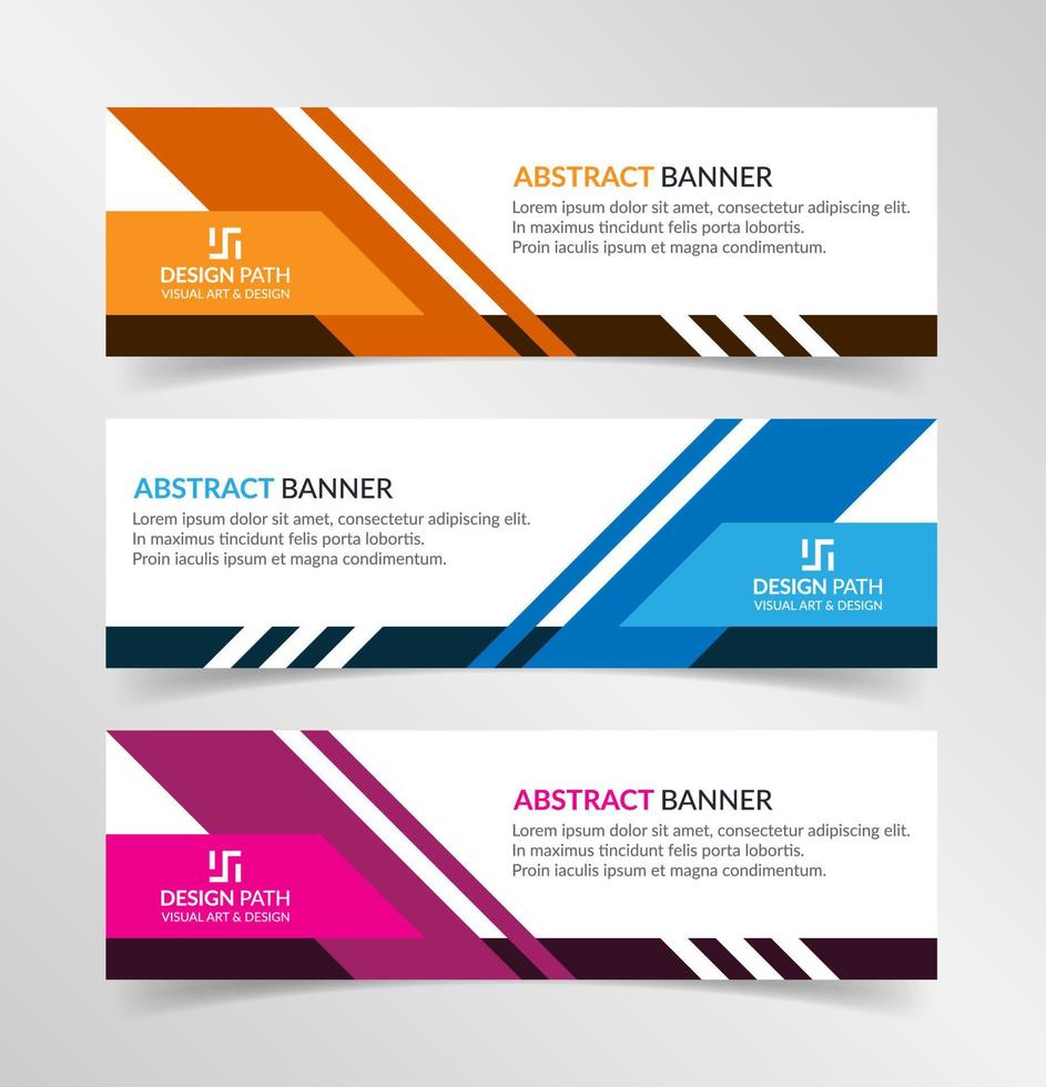 Abstract banner modern template vector