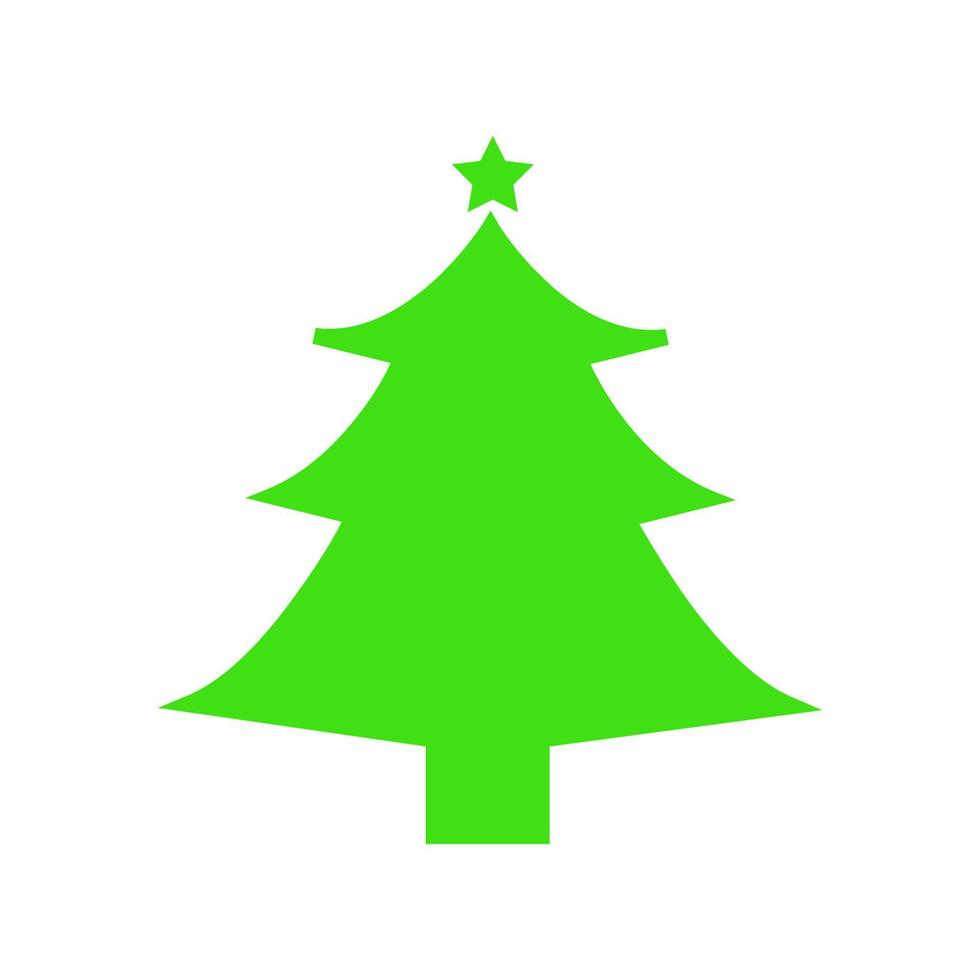 Christmas tree illustrated on white background vector