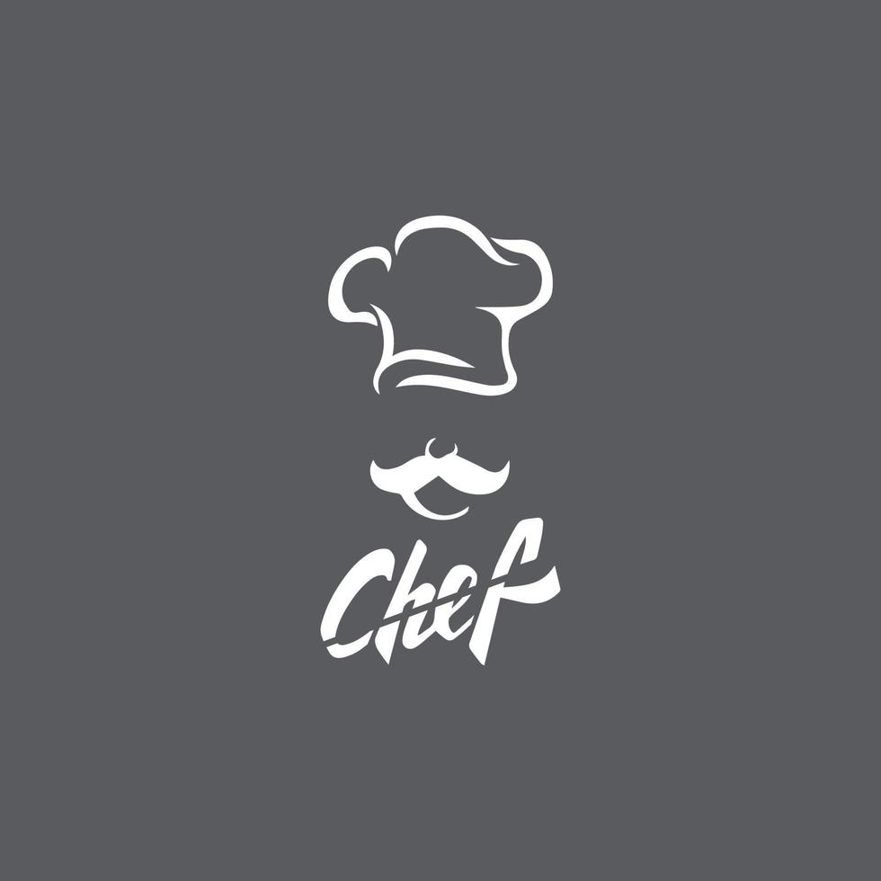 Hat chef logo template vector icon  illustration