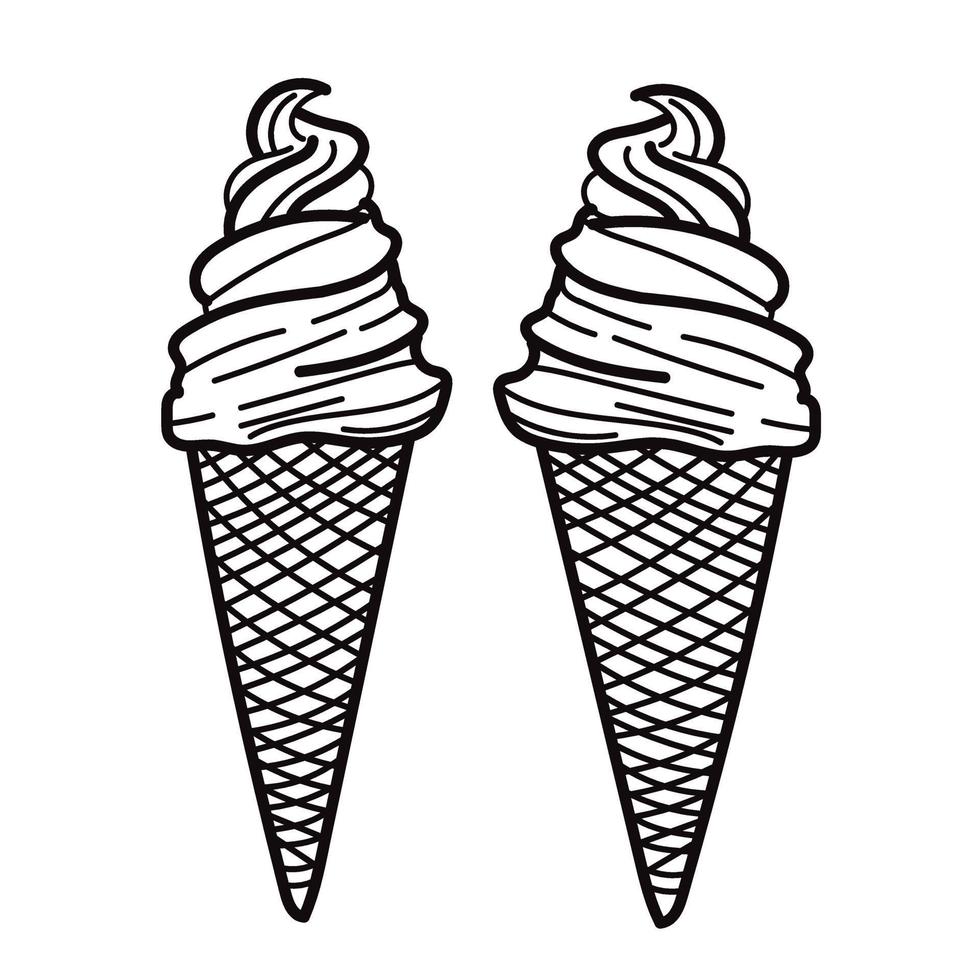 SUMMER ICE CREAM CONE VECTOR