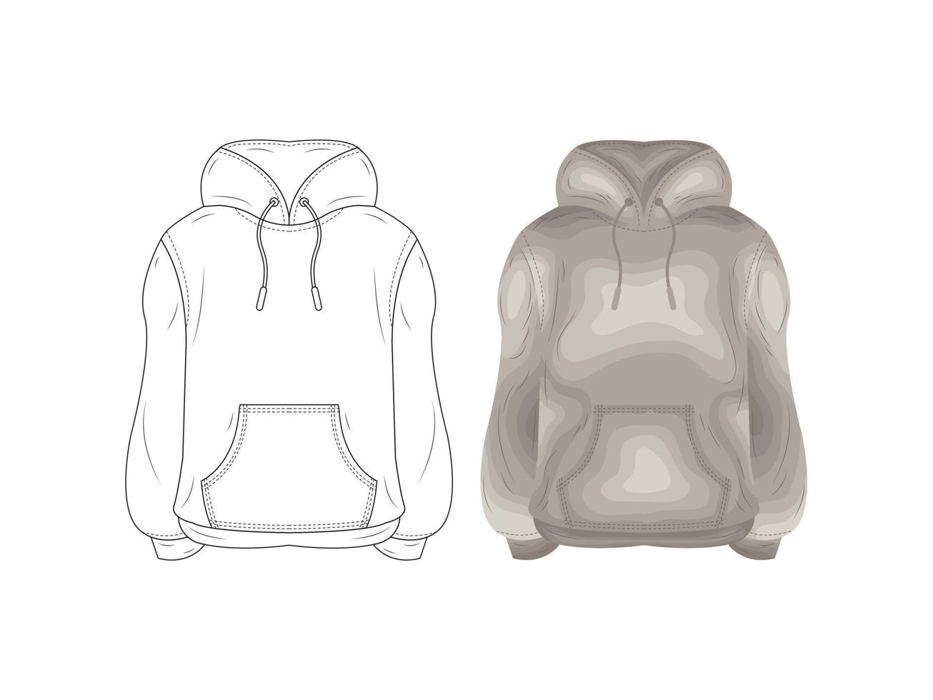 catálogo de productos de moda uniformes maqueta boceto ilustración vectorial ropa silueta vector