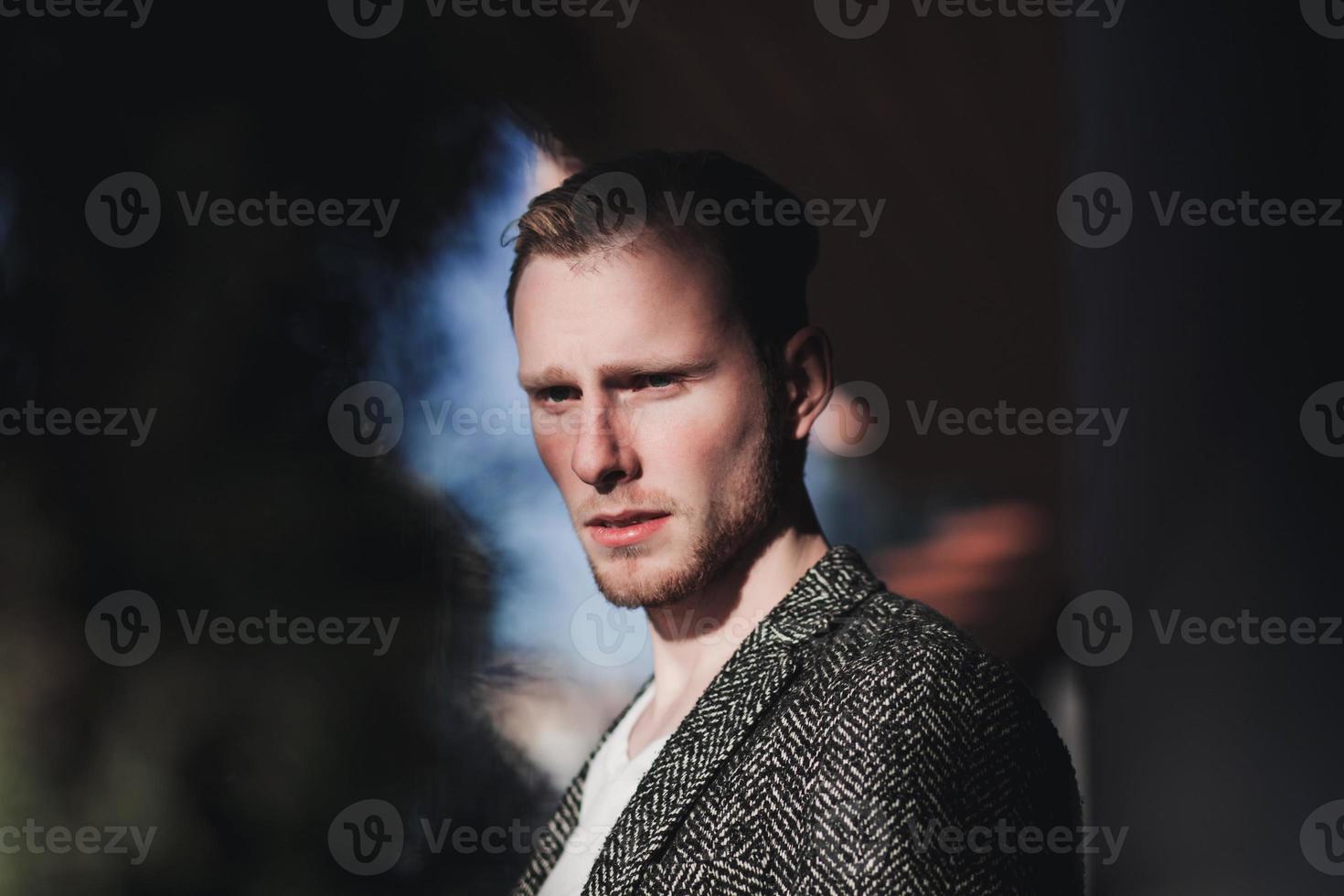 model posing in the street photo