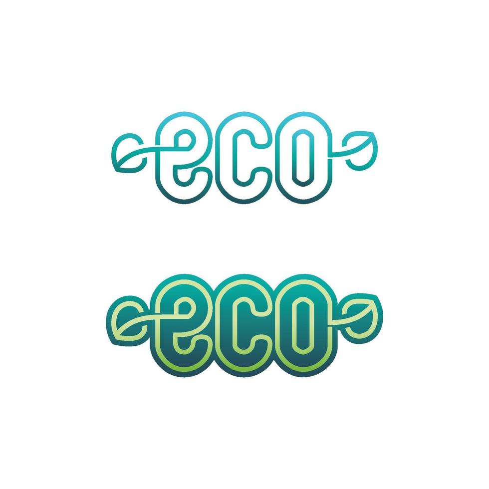 logotipo de la ecología de la hoja del árbol verde vector