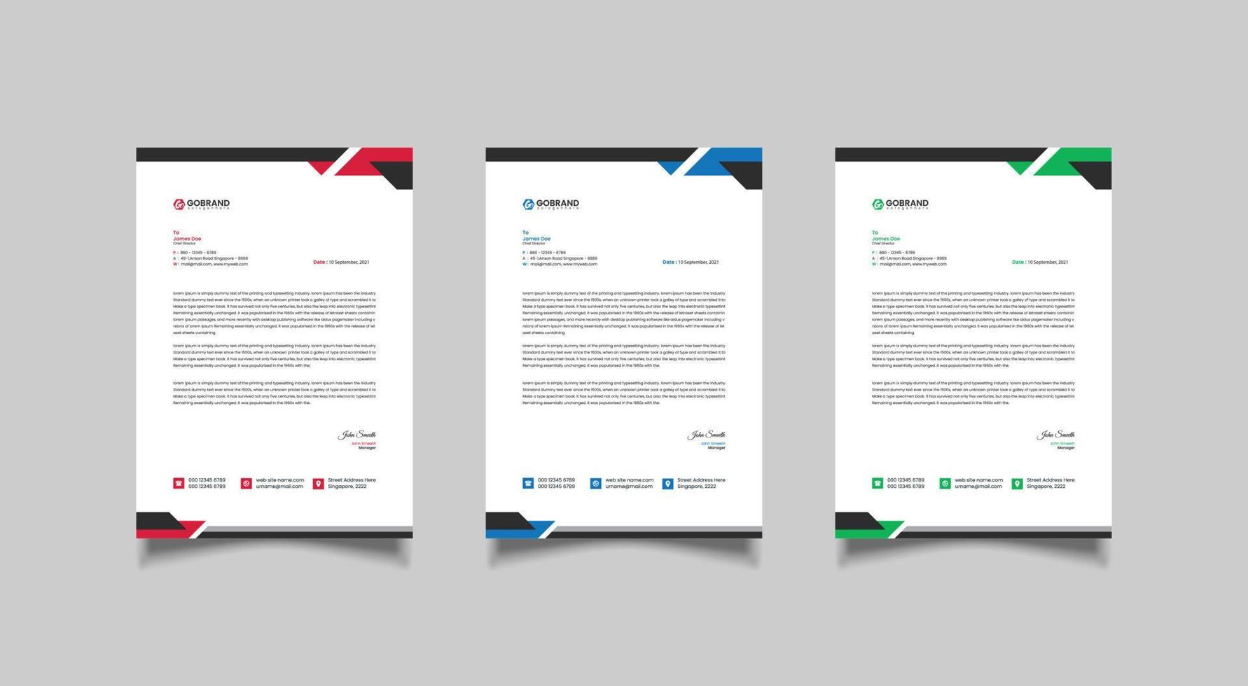 letterhead design template for your project. vector