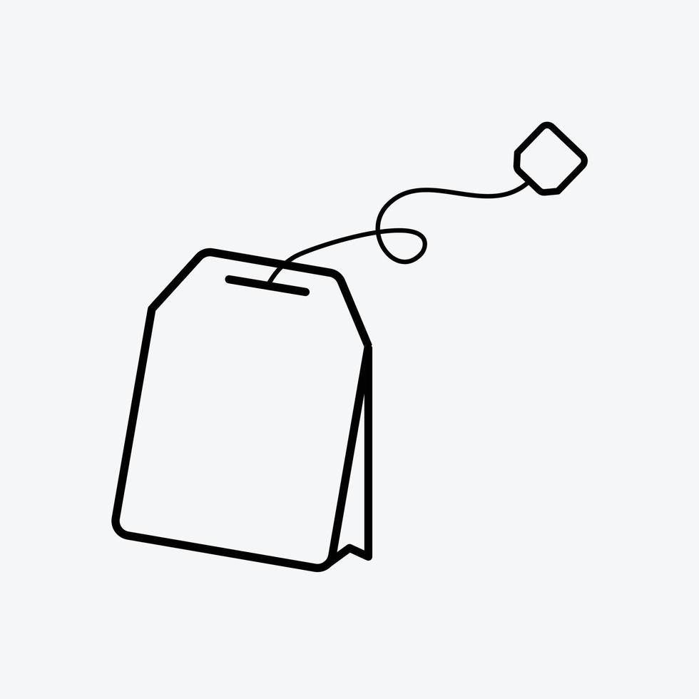 icono de bolsa de té sobre fondo blanco. vector