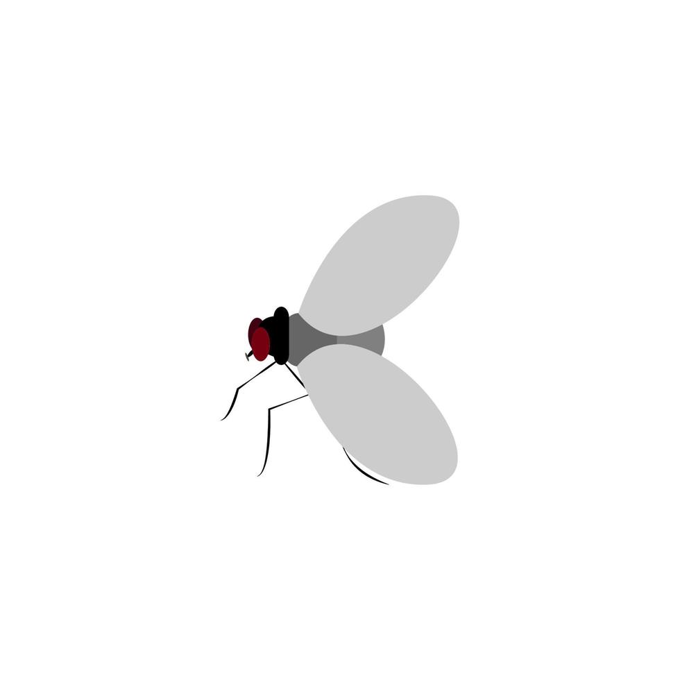 diseño de ilustración de icono de vector de mosca