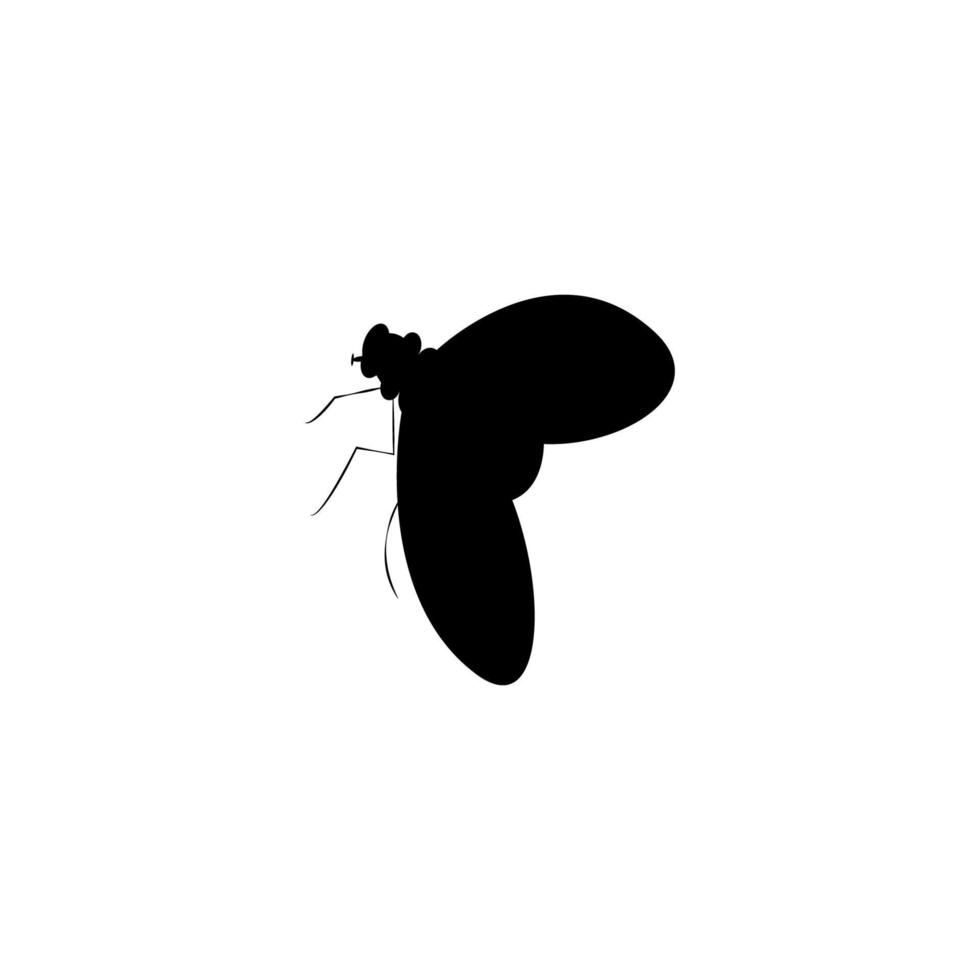 diseño de ilustración de icono de vector de mosca