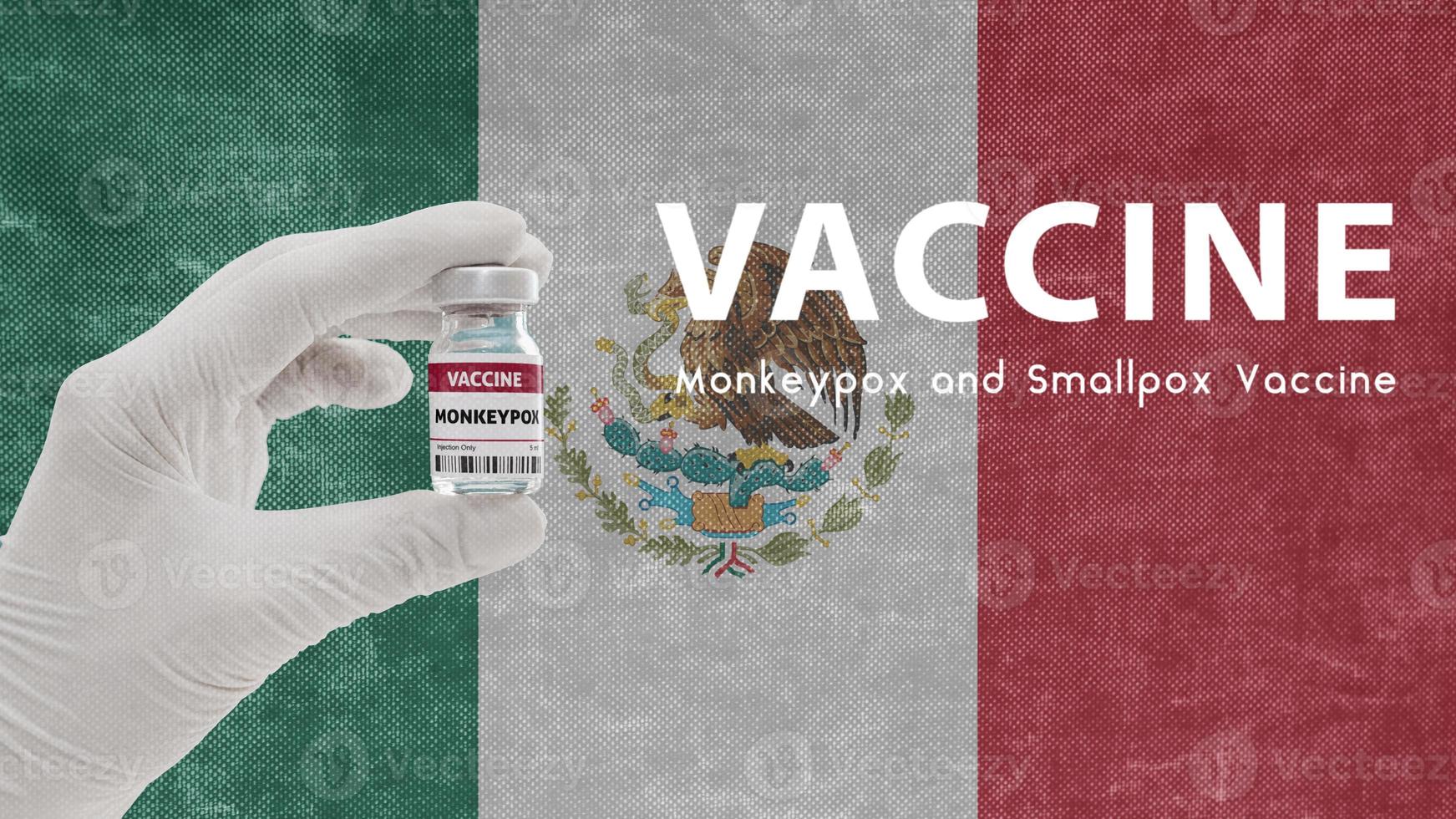 Vaccine Monkeypox and Smallpox, monkeypox pandemic virus, vaccination in Mexico for Monkeypox Image has Noise, Granularity and Compression Artifacts photo