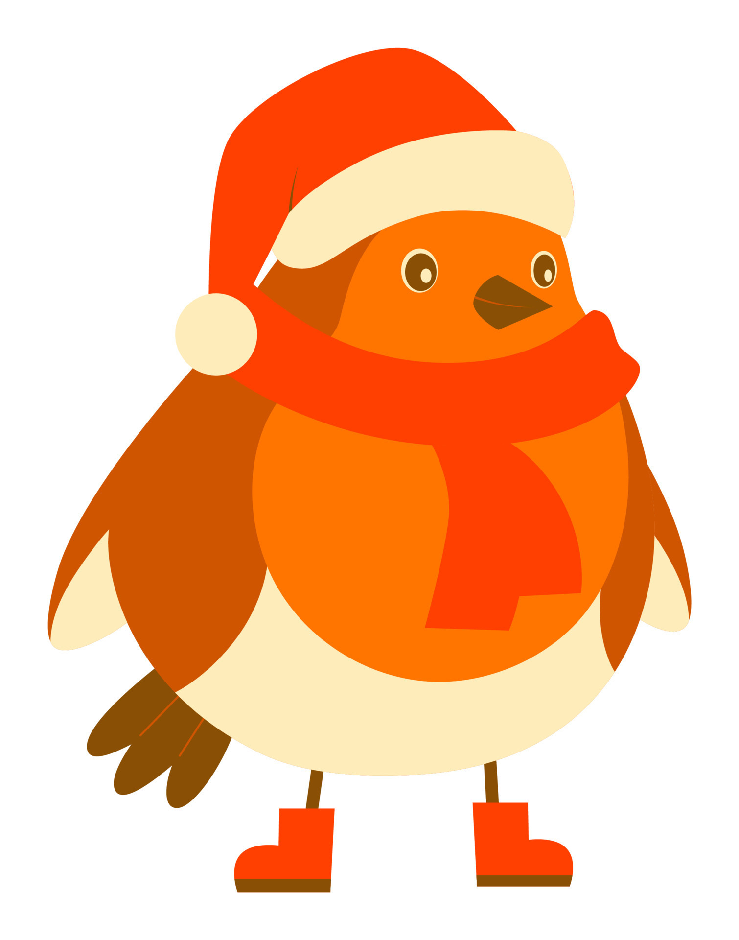 Robin Christmas bird cartoons clip art. Christmas Bird vector illustration  9264774 Vector Art at Vecteezy