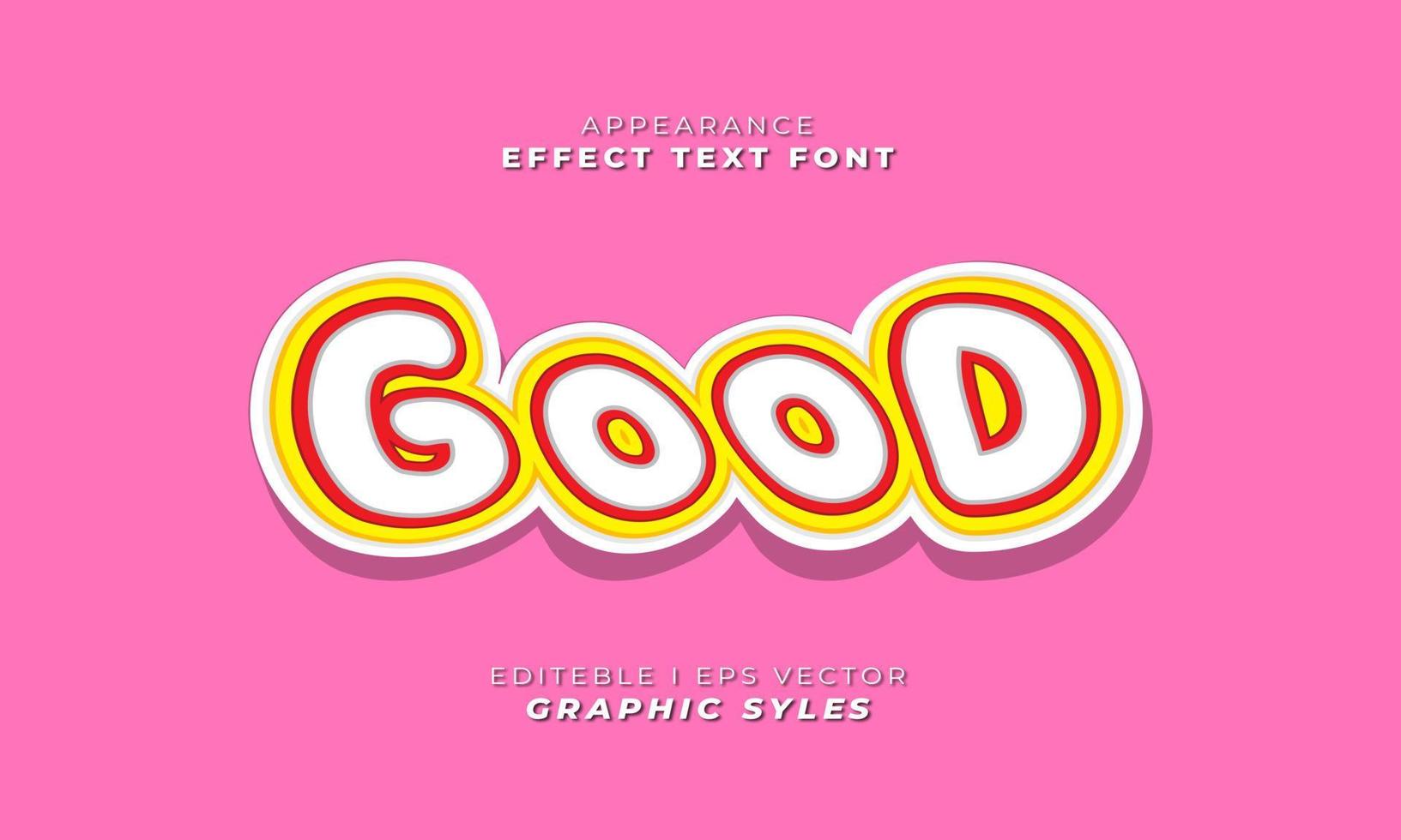 3D text effect sticker vector