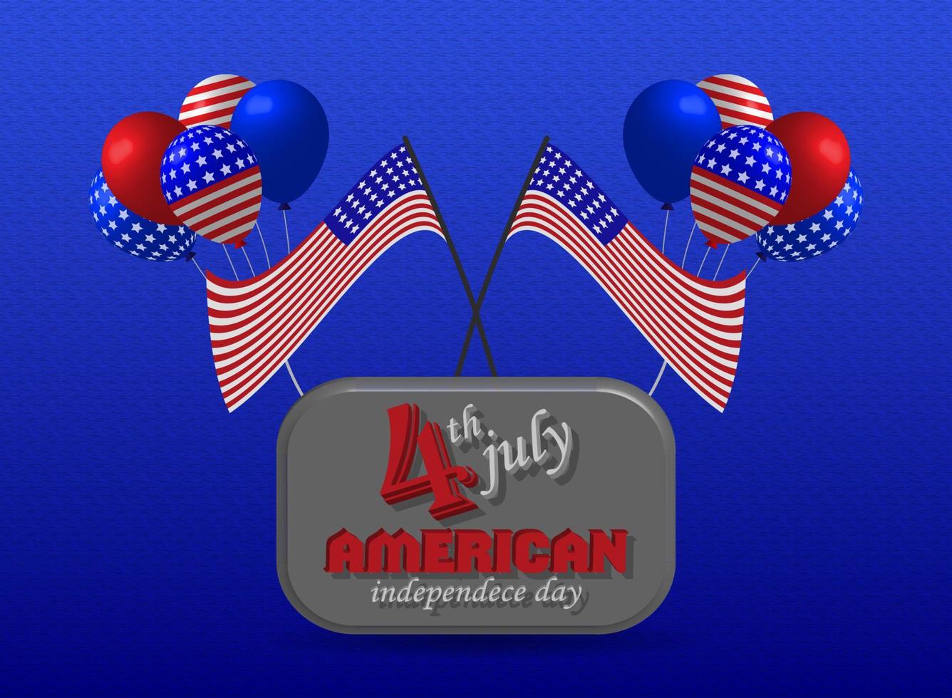 american independence day background, free vector