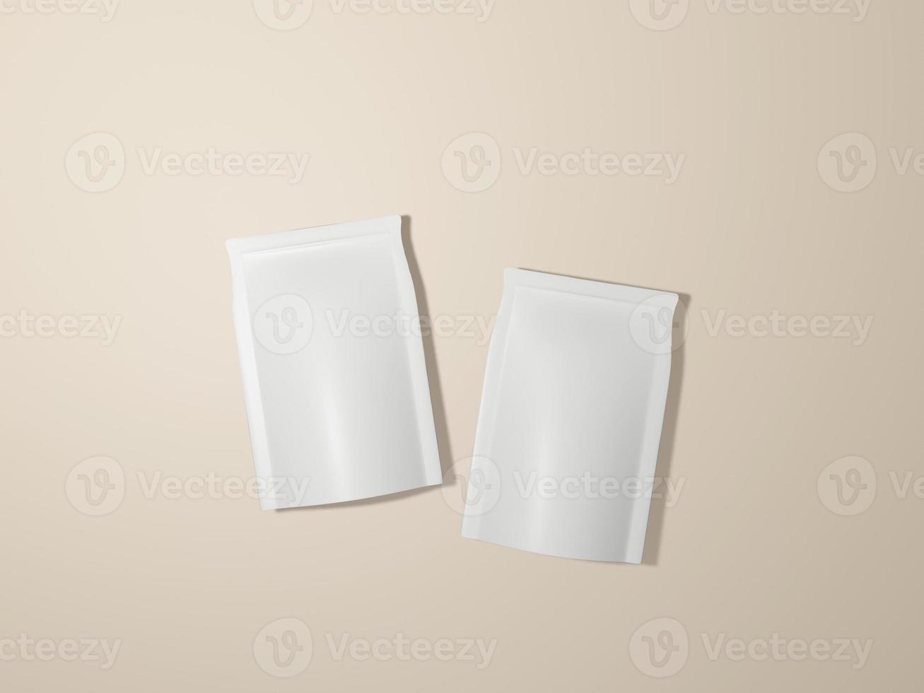realistic zipper pouch bag packaging mockup photo