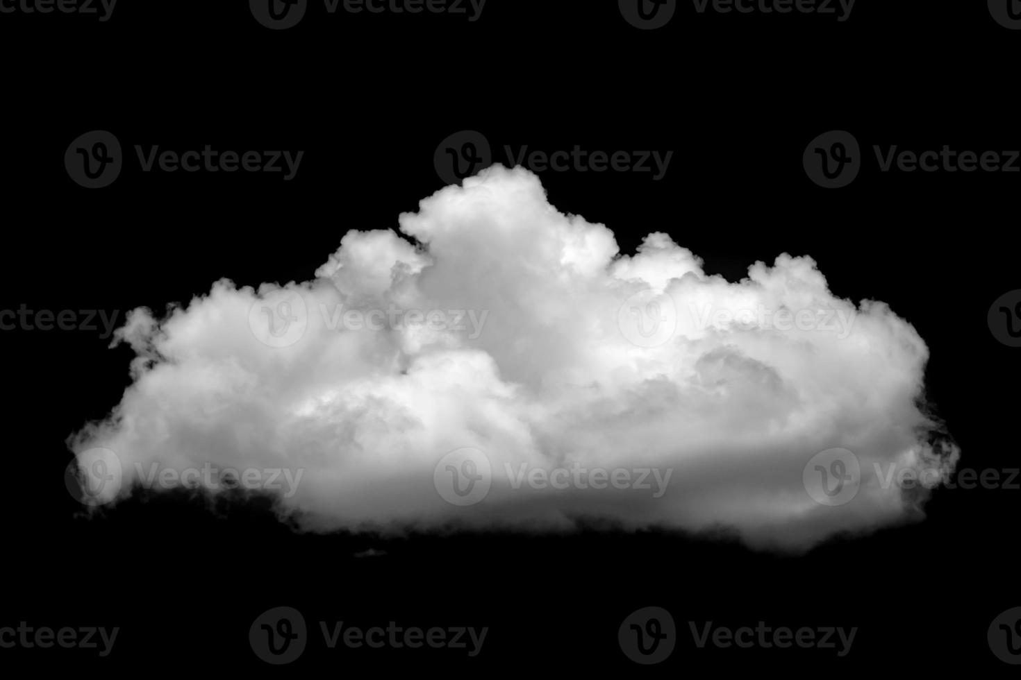 Separate white clouds on a black background have real clouds. photo
