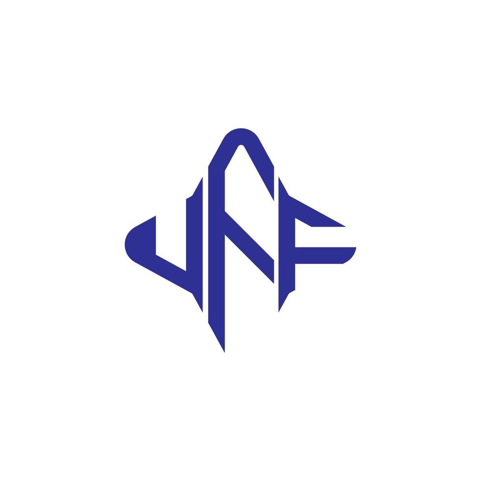diseño creativo del logotipo de la letra uff con gráfico vectorial vector