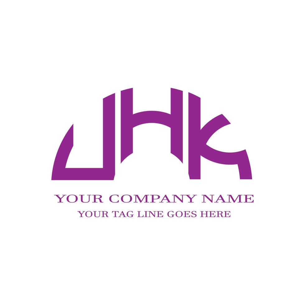 Diseño creativo del logotipo de la letra uhk con gráfico vectorial vector