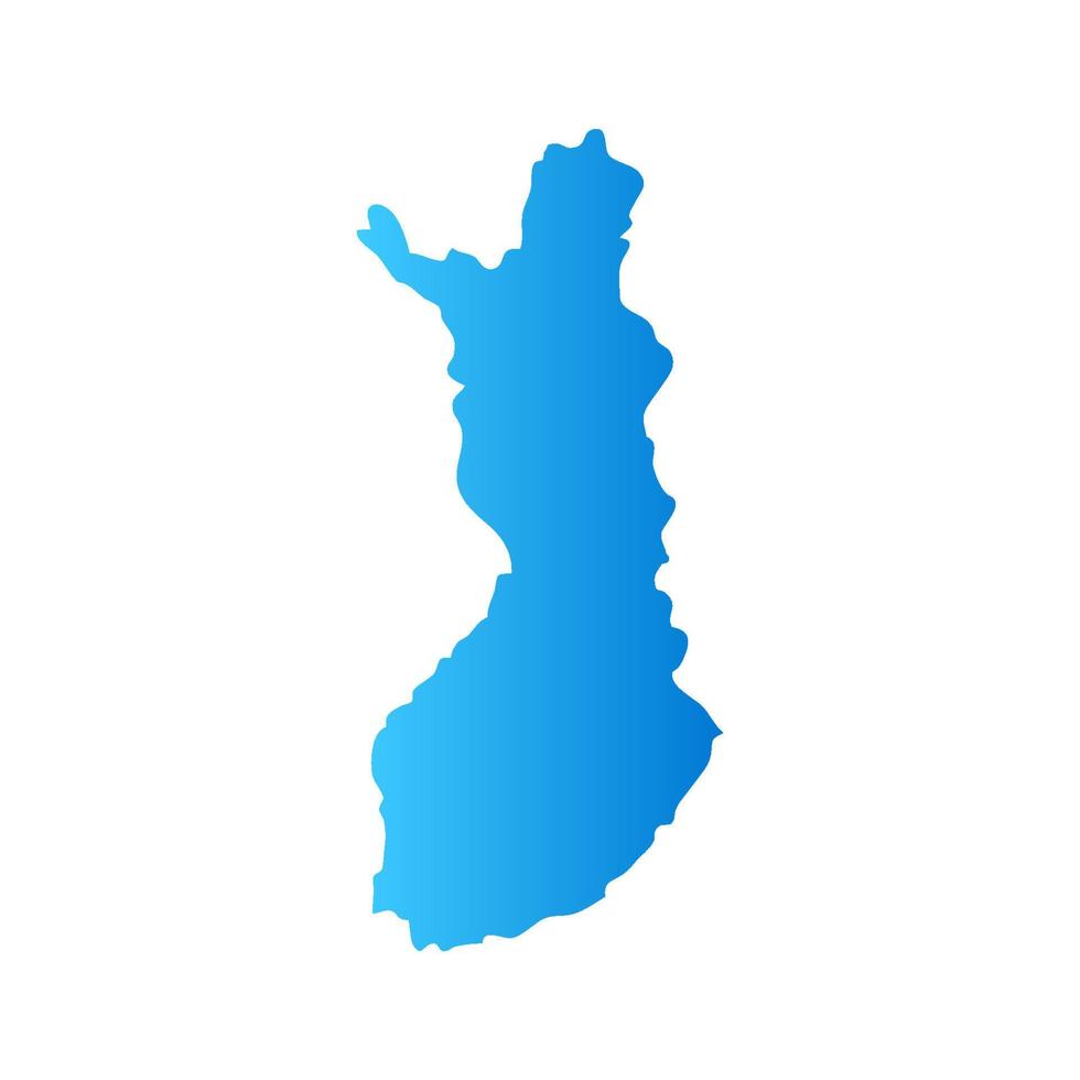 Finlandia mapa sobre fondo blanco. vector