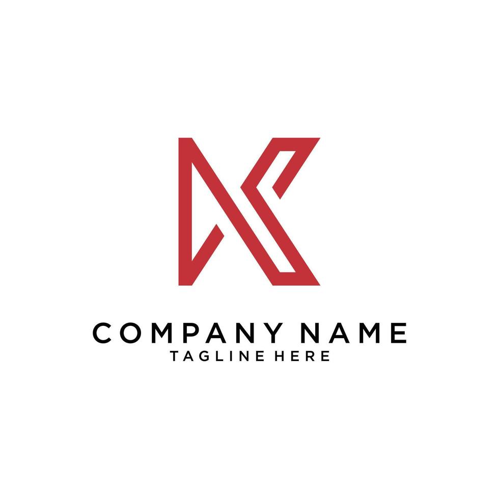 Initial letter K icon logo design concept. vector