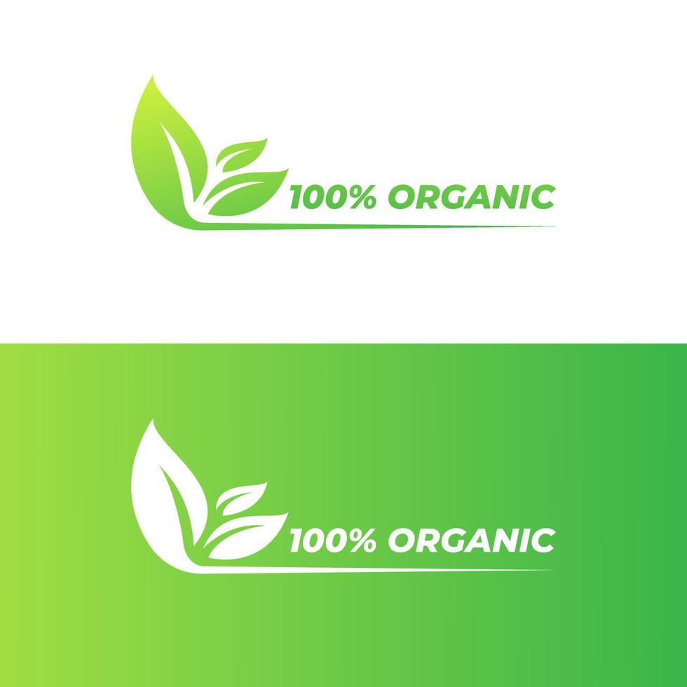 organic fresh natural badge label seal sticker stamp vector logo design