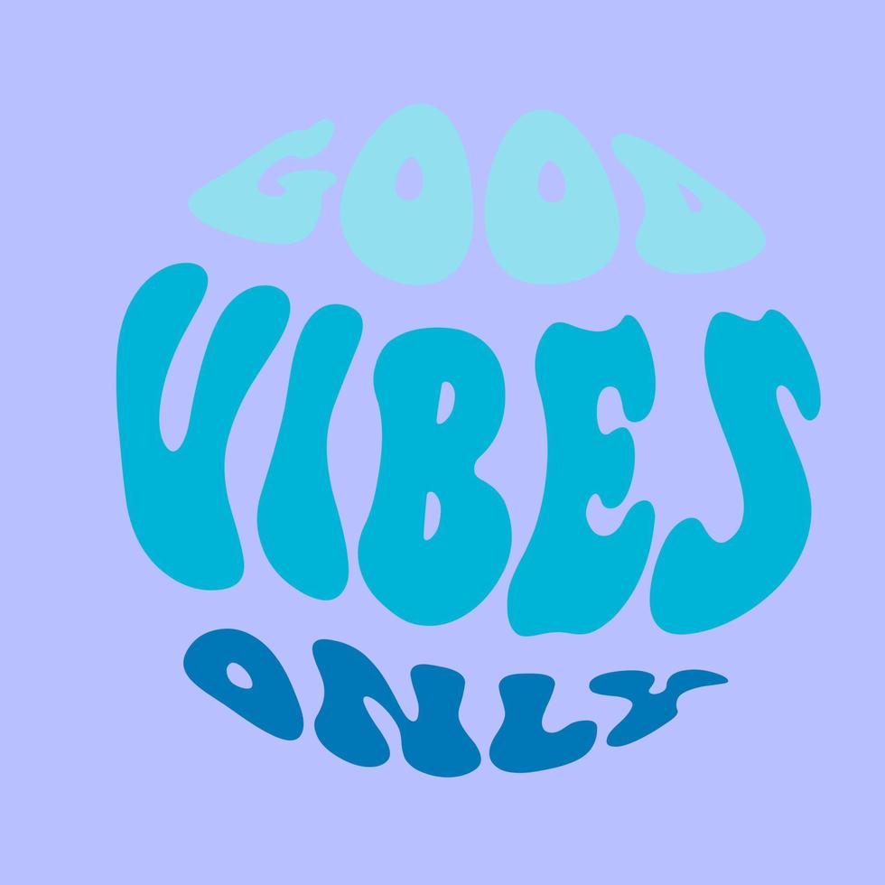 Hand written lettering Good Vibes Only vector