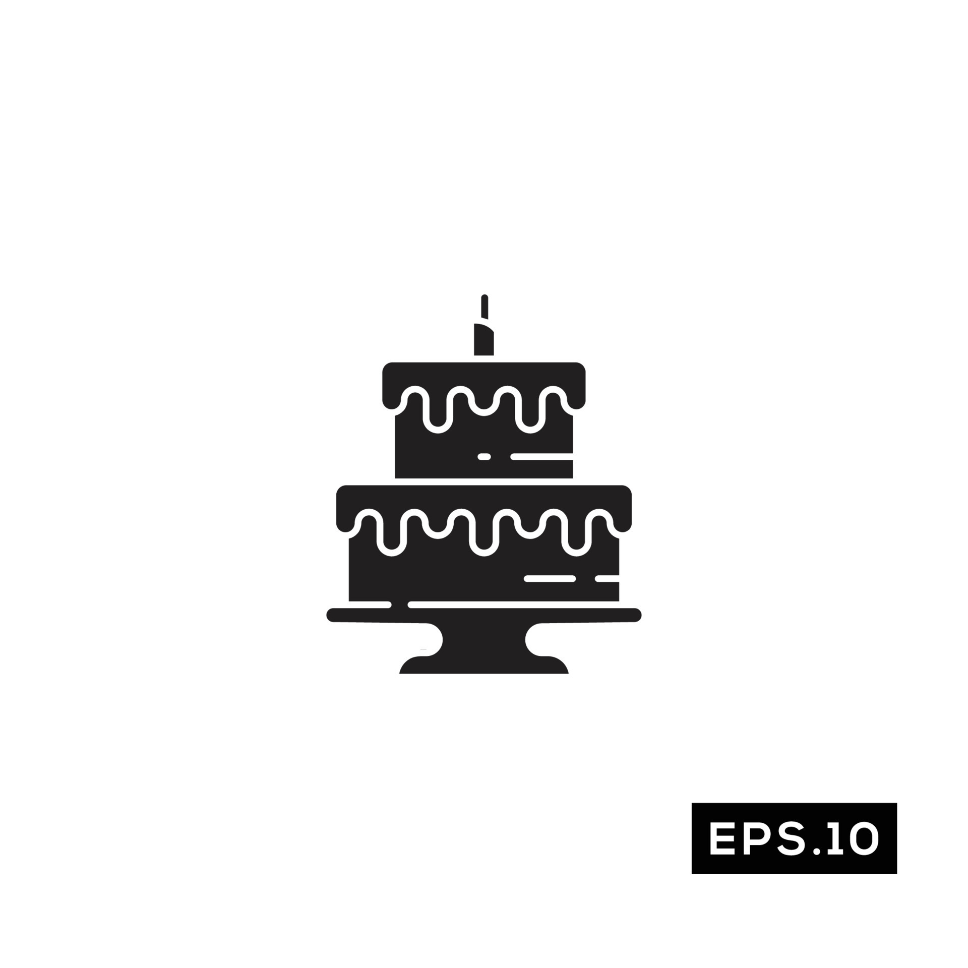 Birthday Cake Symbol on Glitch Retro Vin... | Stock Video | Pond5