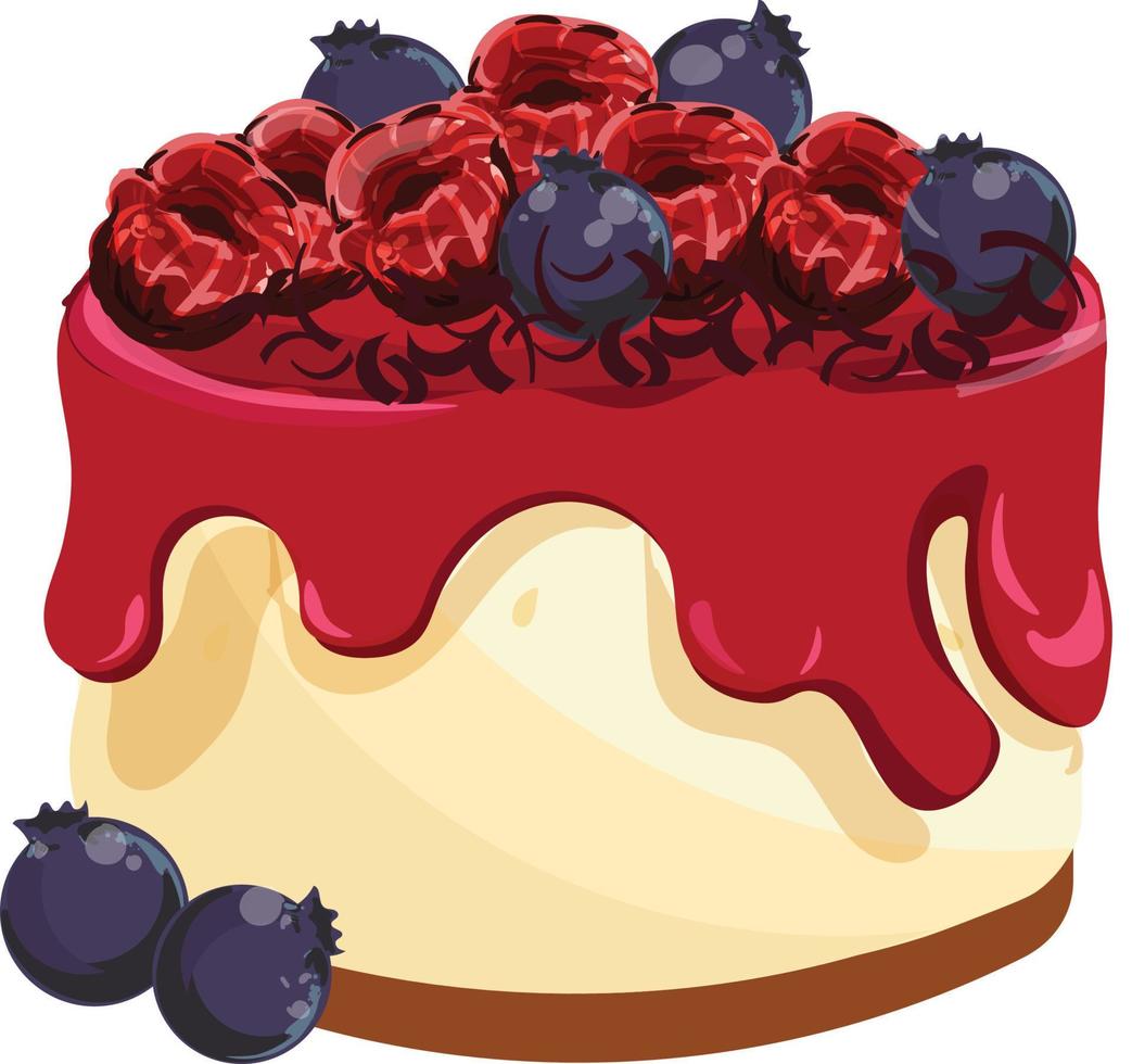 sweet birthday cake clipart vector