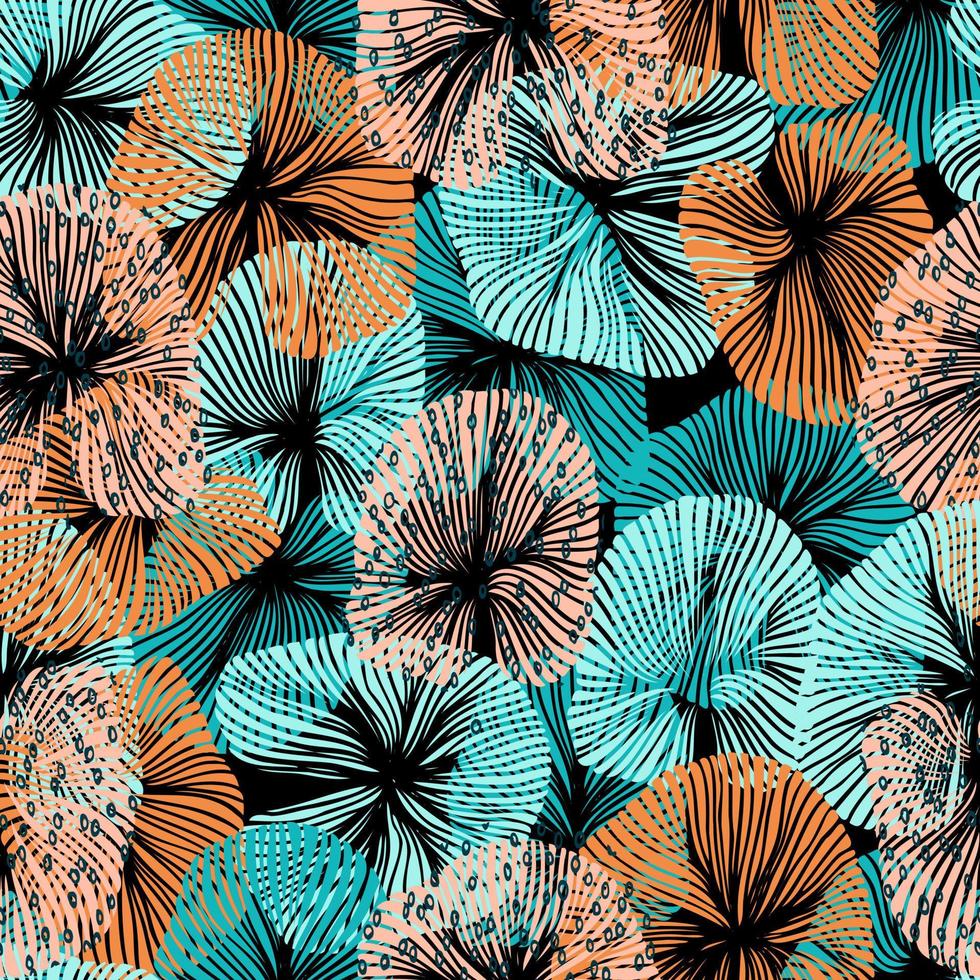 tropical exotic botanical vector seamless pattern palm branches beach vacation