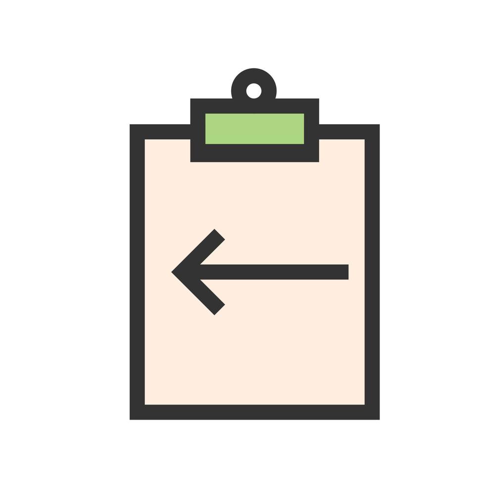 Assignment Return I Filled Line Icon vector