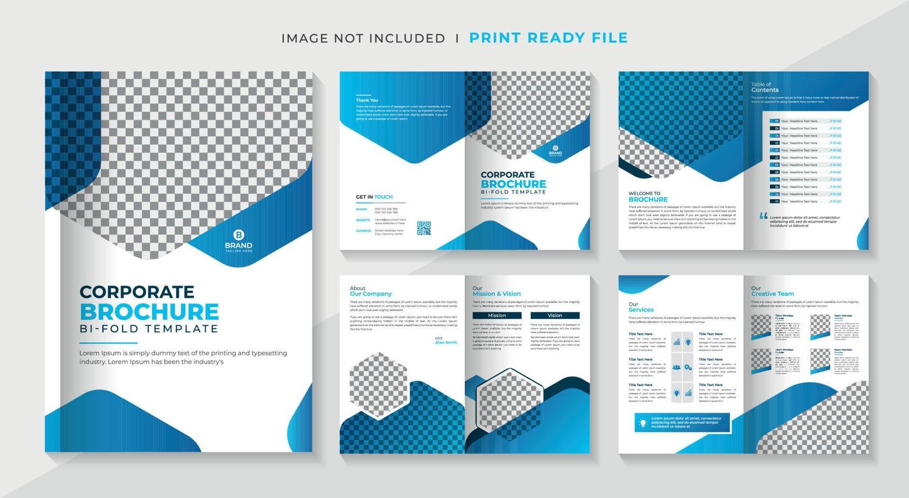 Corporate business brochure template design, minimalist company profile template layout vector