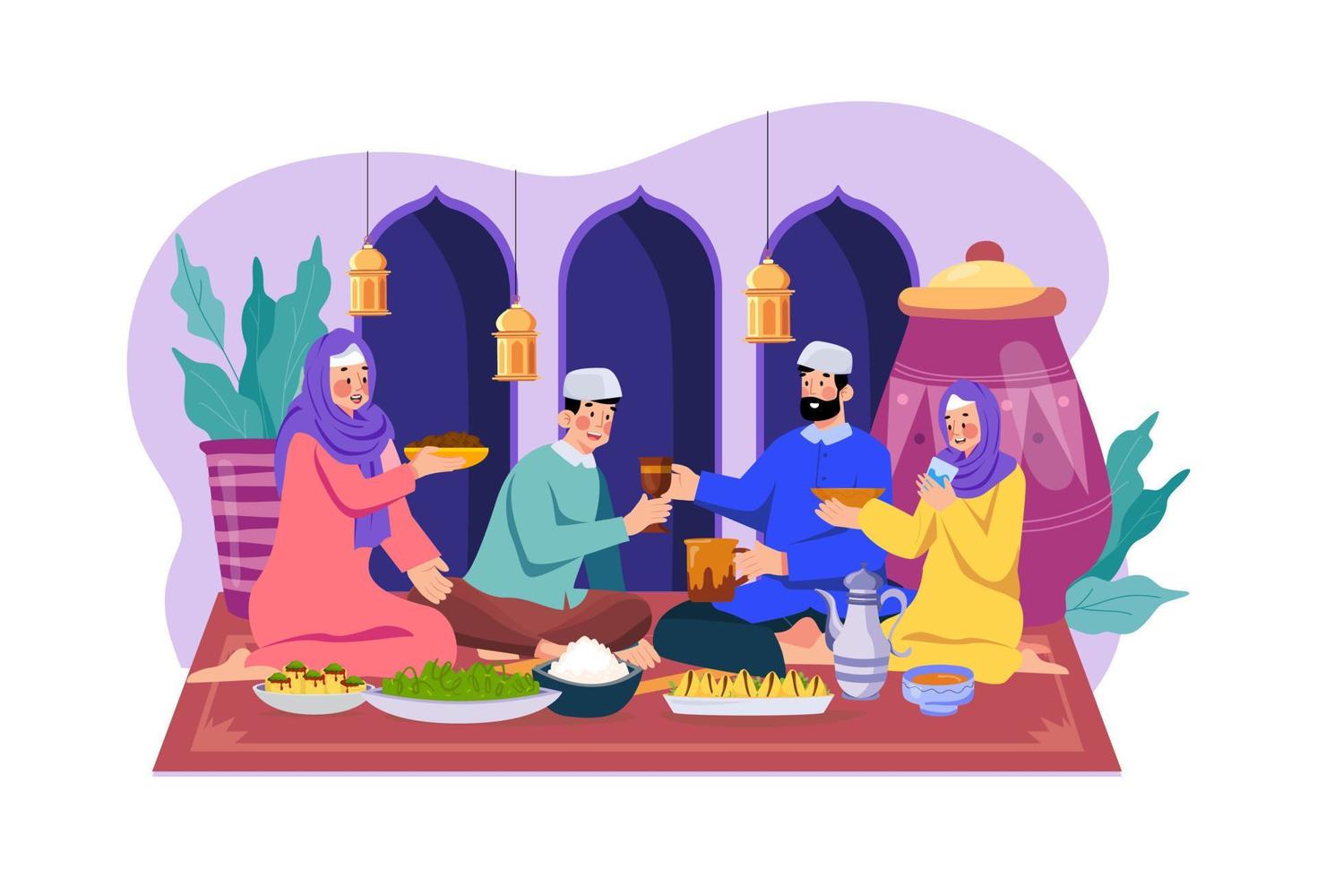 concepto de ilustración de eid al-adha vector