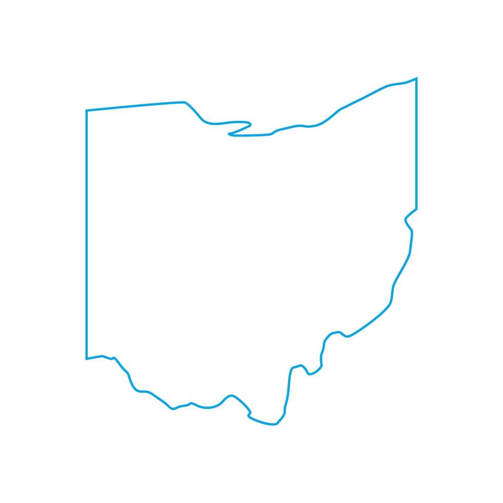 Ohio map illustrated vector