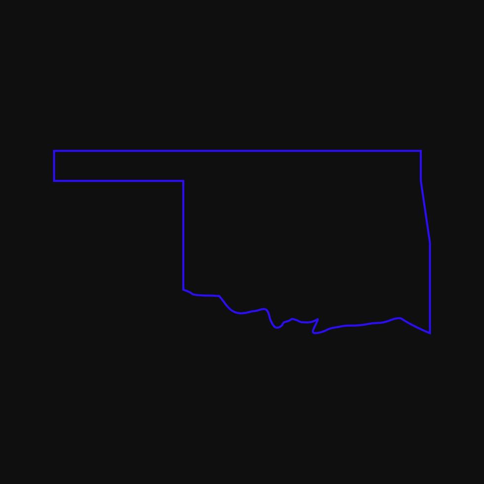 Oklahoma map illustrated vector