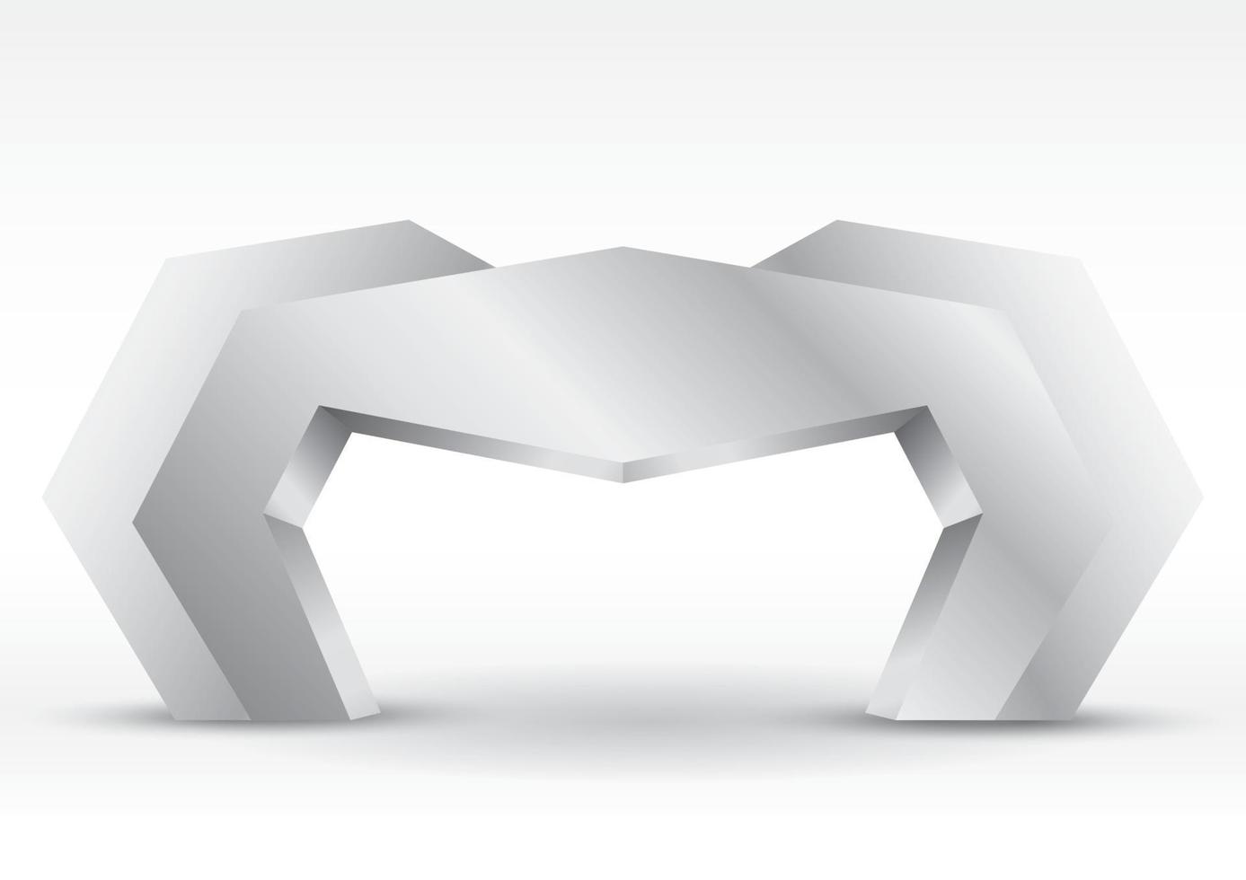 3d gate entrance exhibition vector editable with modern style on isolated background