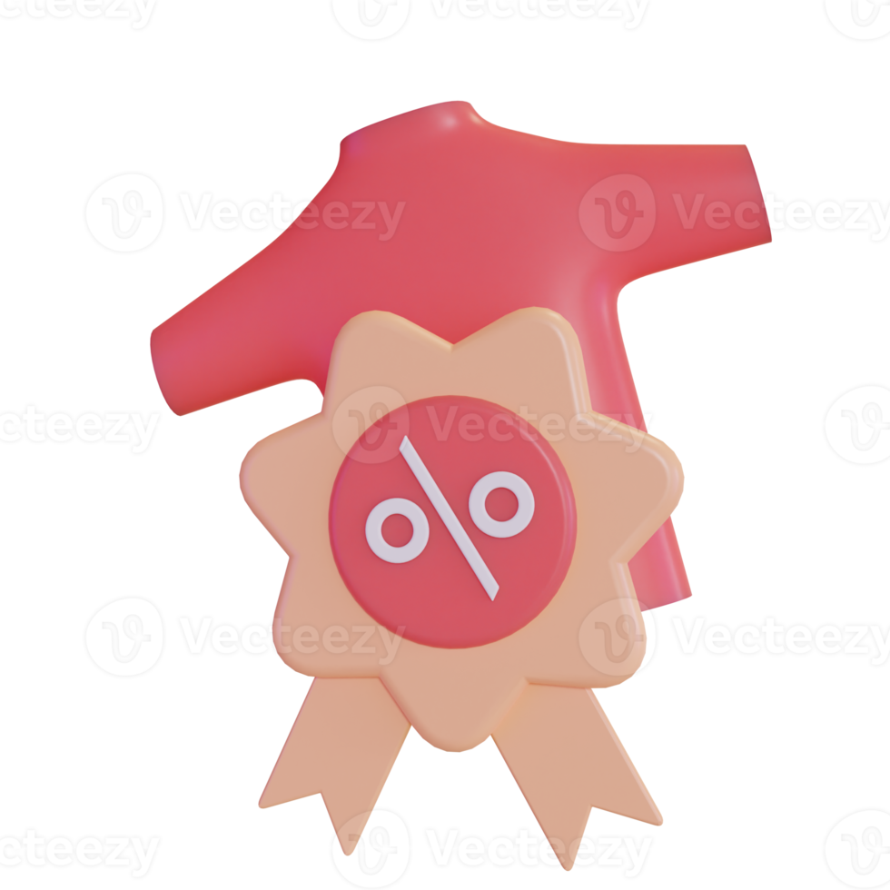 3D illustration object icon shop market discount png