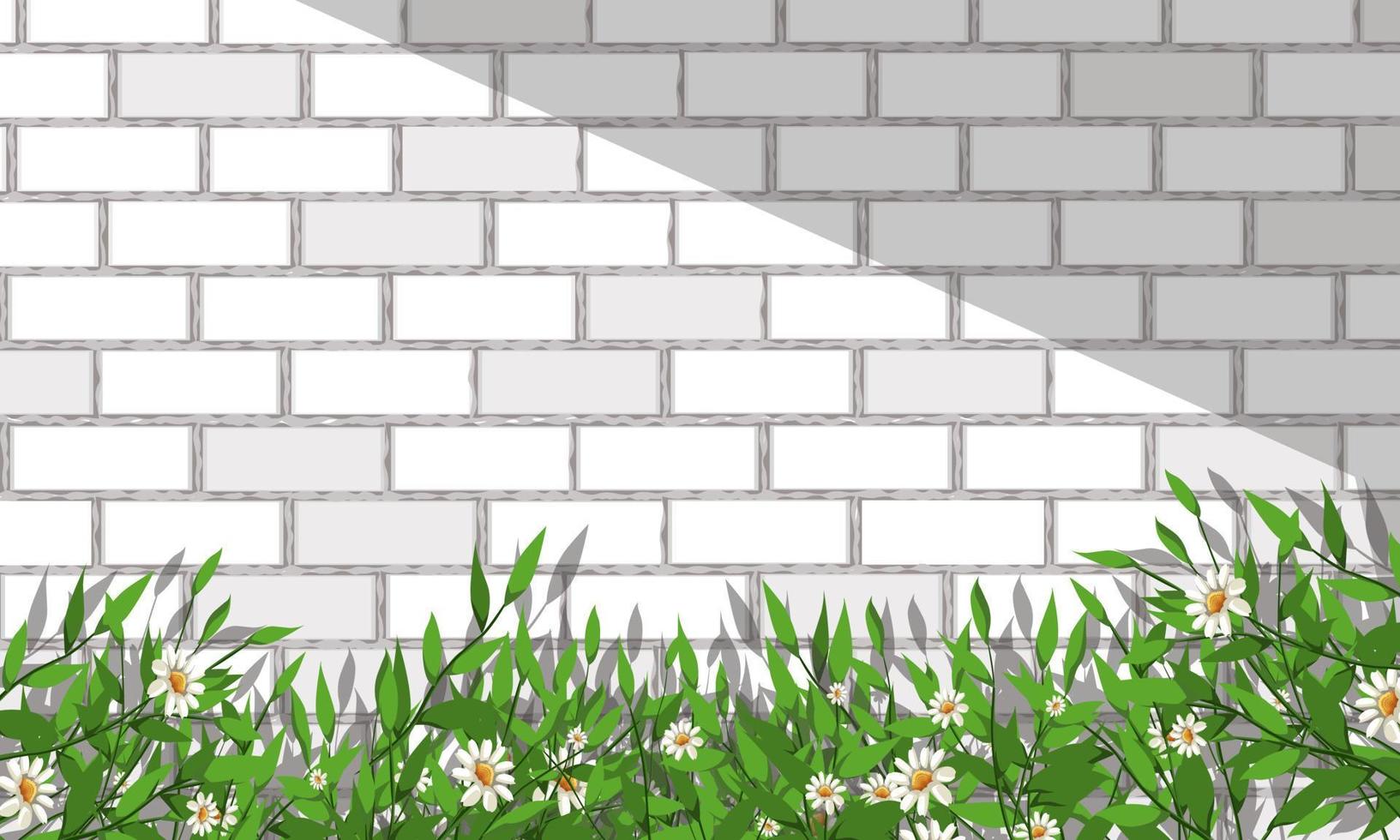 Illustration of wall and plant background vector