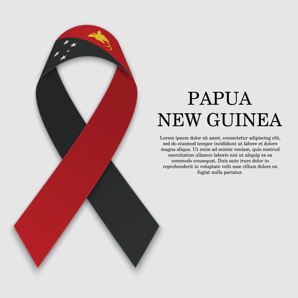 Flag on stripe ribbon isolated on white background. vector