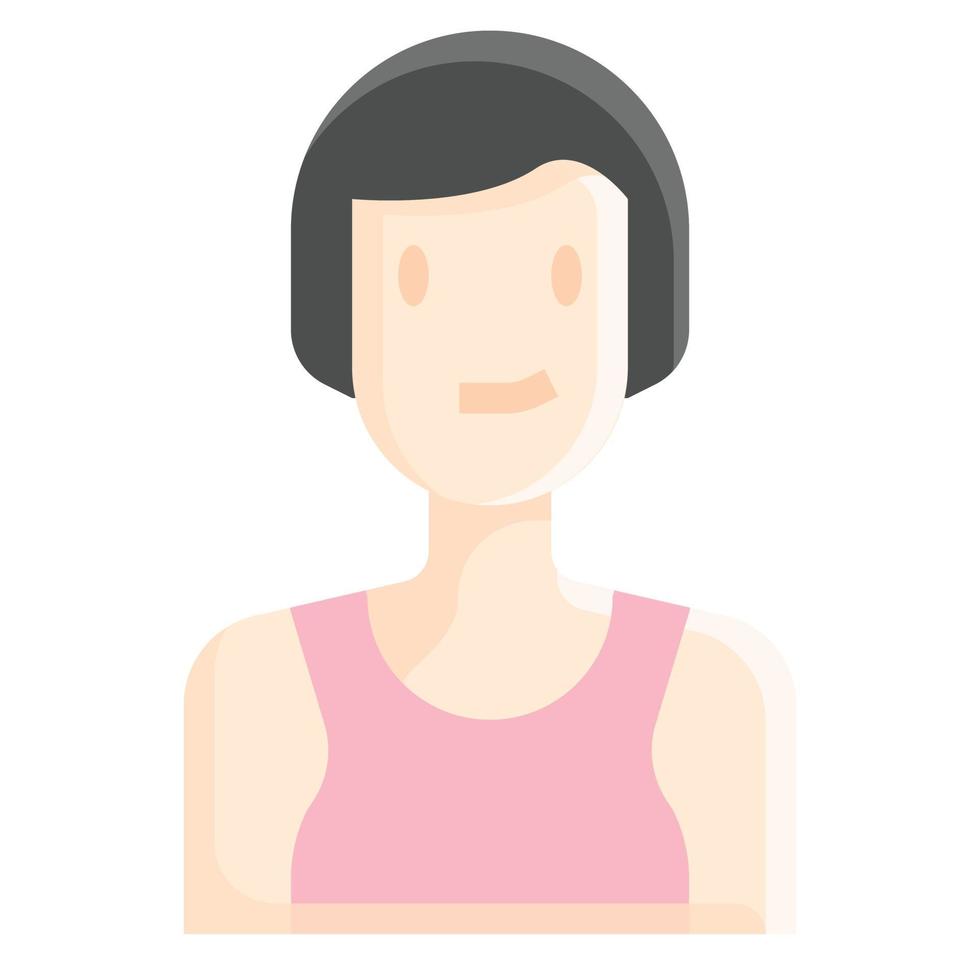 vector de chica de icono de personas.