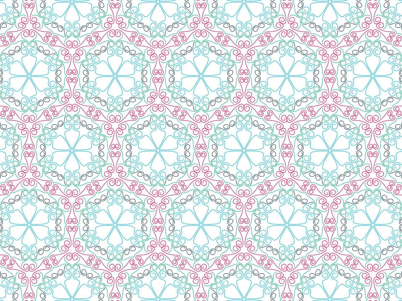 fondo de mandala de línea étnica geométrica vector