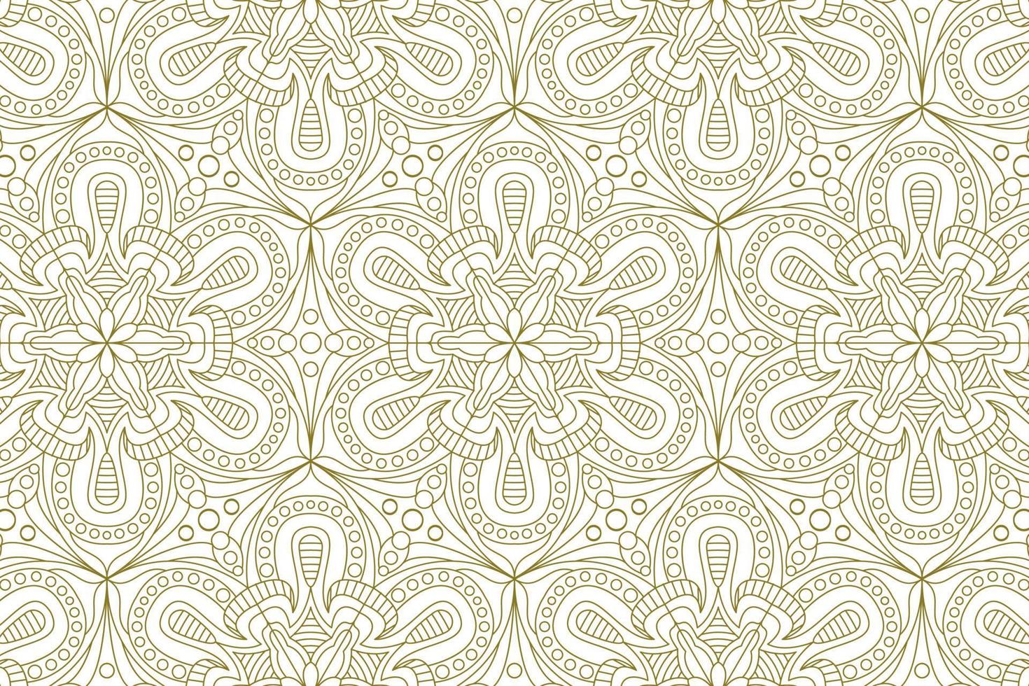 gold line pattern ethnic background vector
