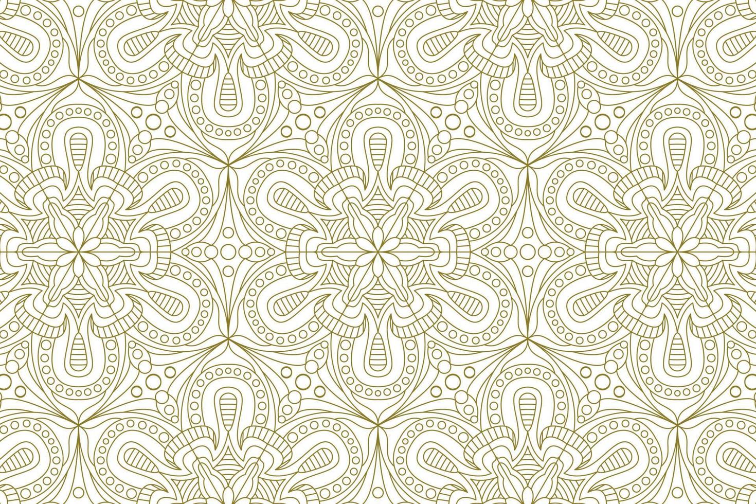 gold line pattern ethnic background vector