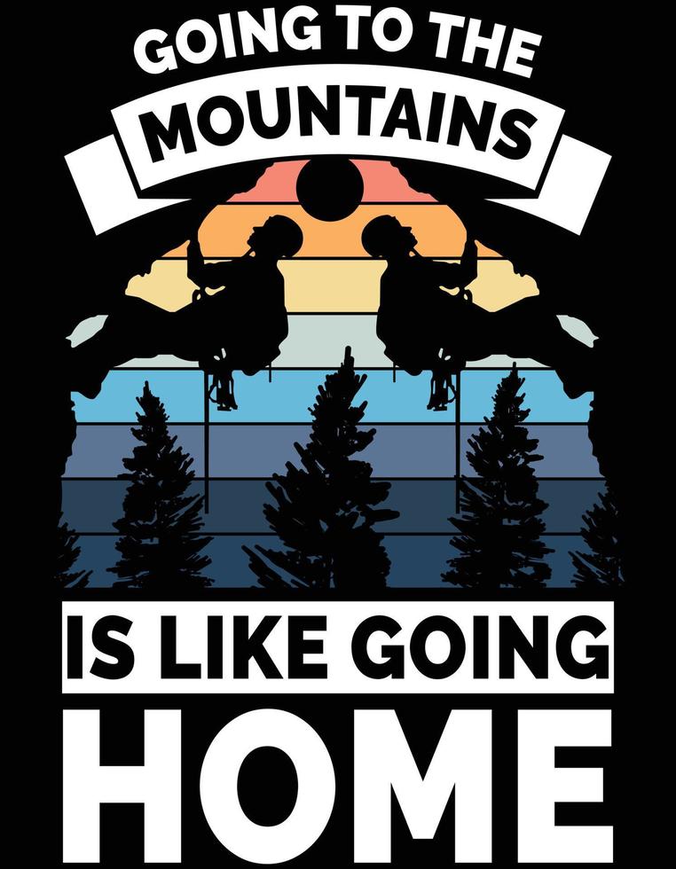 Hiking vintage retro t shirt design vector