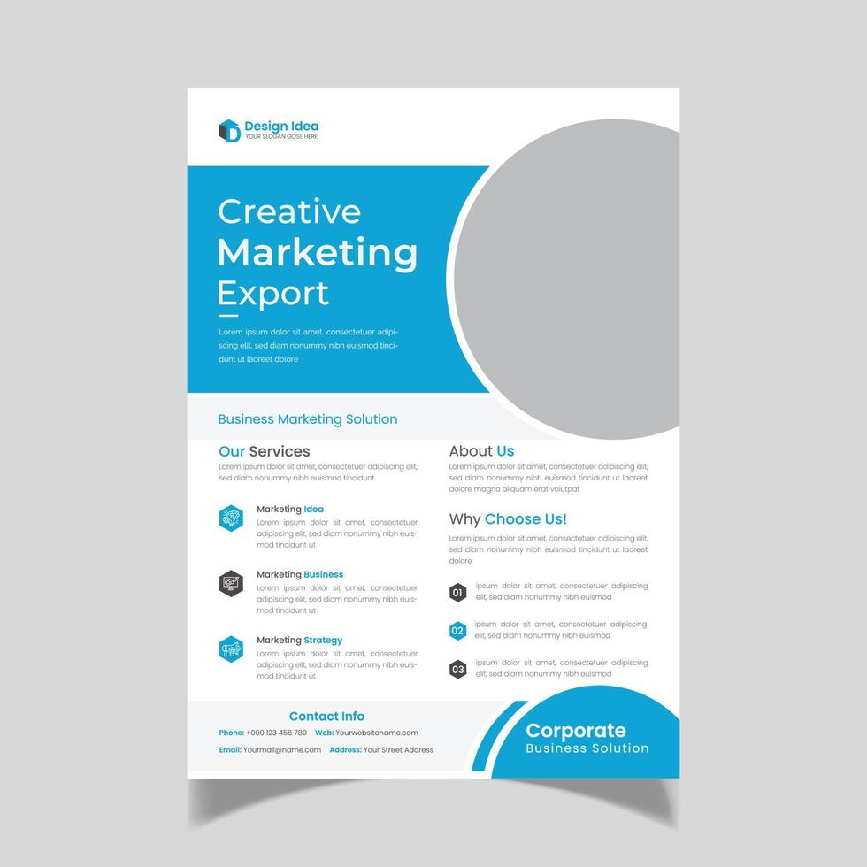 corporate business flyer template vector