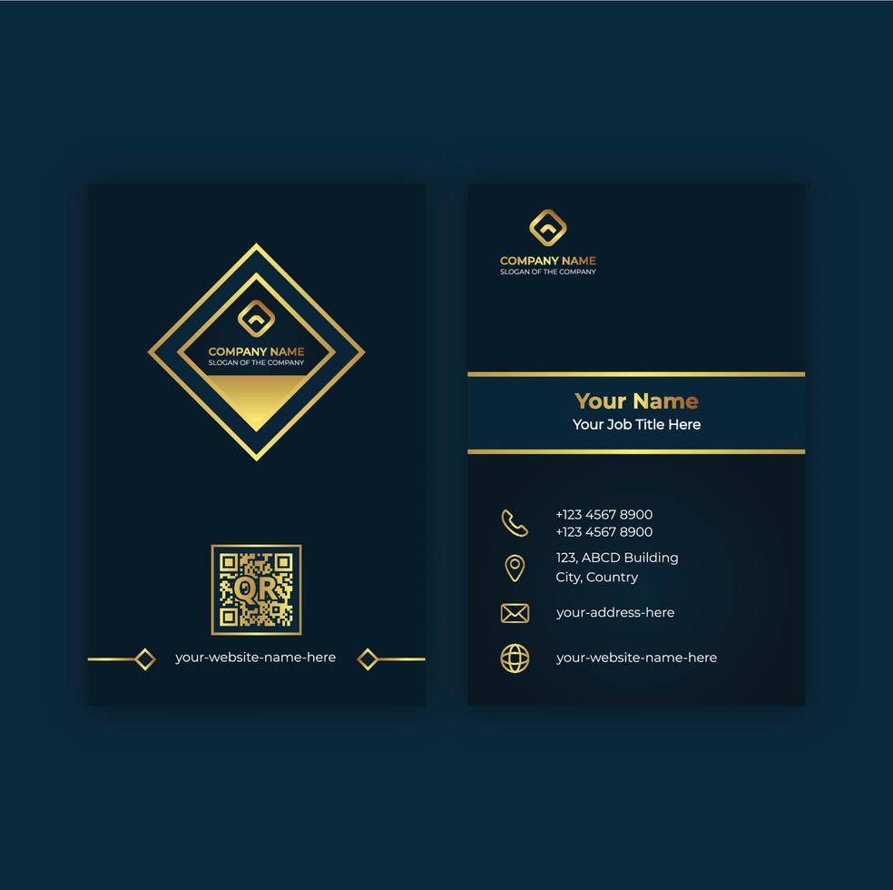 Modern Clean Luxury Business Card Template vector