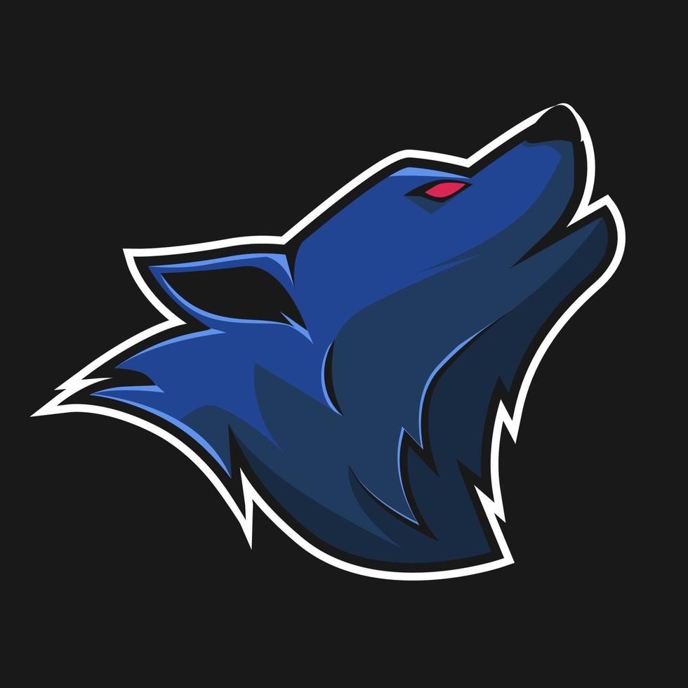 Wild wolf logo vector