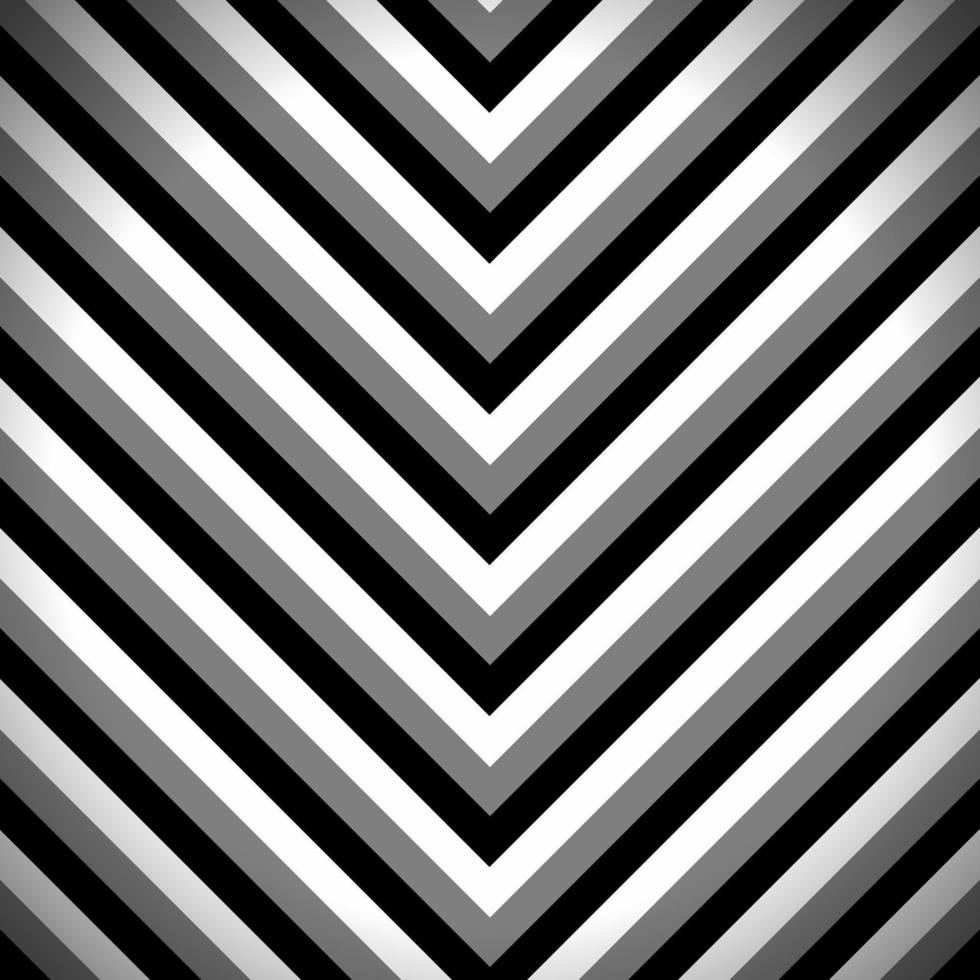 Striped Zigzag Pattern with Black, Dark Grey and White Stripes. Abstract Wallpaper Background, Vector Illustration.