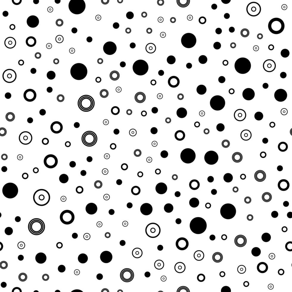 Memphis seamless pattern with round geometric elements, fashion trend 80-90s. Vector. vector