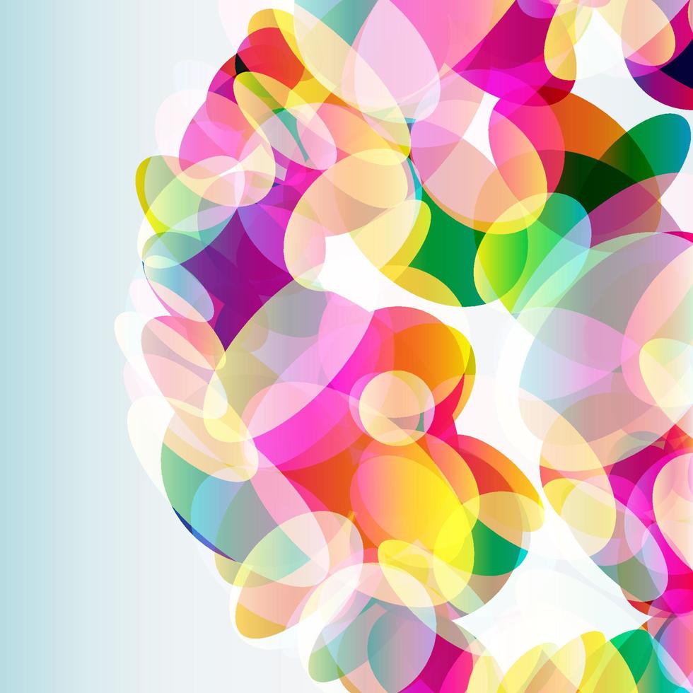 Abstract colorful  background made of transparent elements. Vector. vector