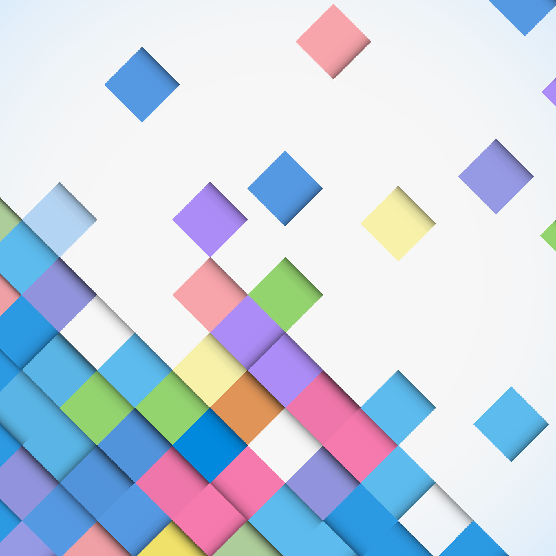 Abstract colorful square mosaic background vector design pattern