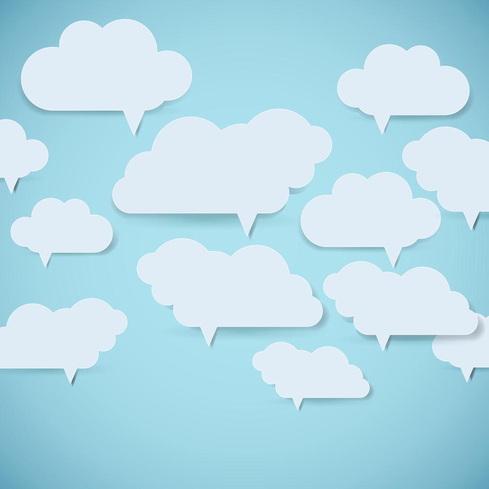Eps10 cloud background. Abstract speech bubbles. Vector Illustration