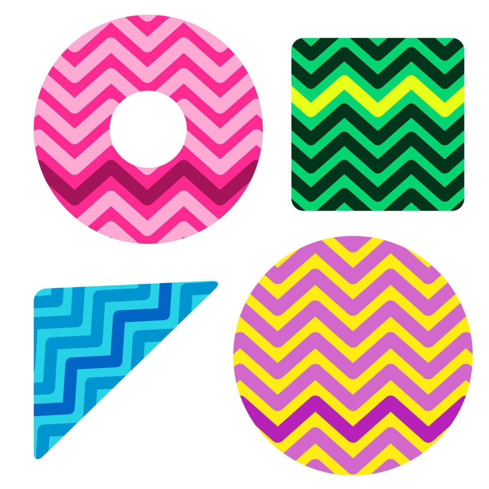 Memphis trendy style isolated shapes. Set of templates with geometric elements, patterns in fashion 80-90s. Vector. vector