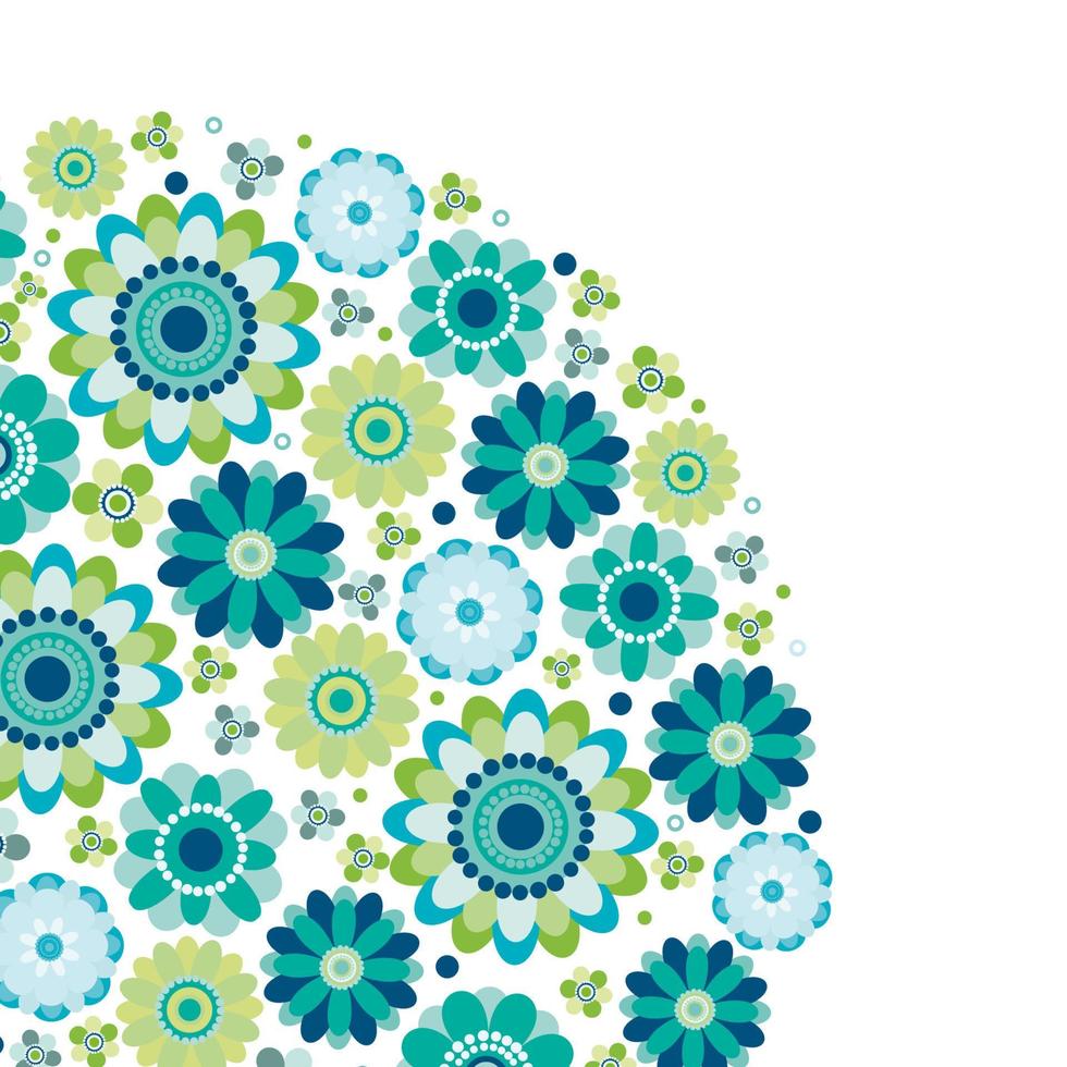 Green design - Flower circle. vector
